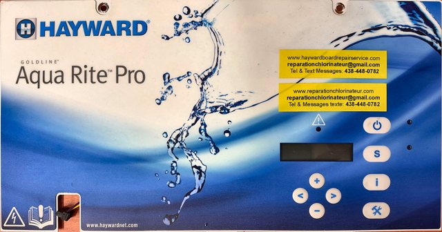 Hayward Aqua Rite PRO control panel