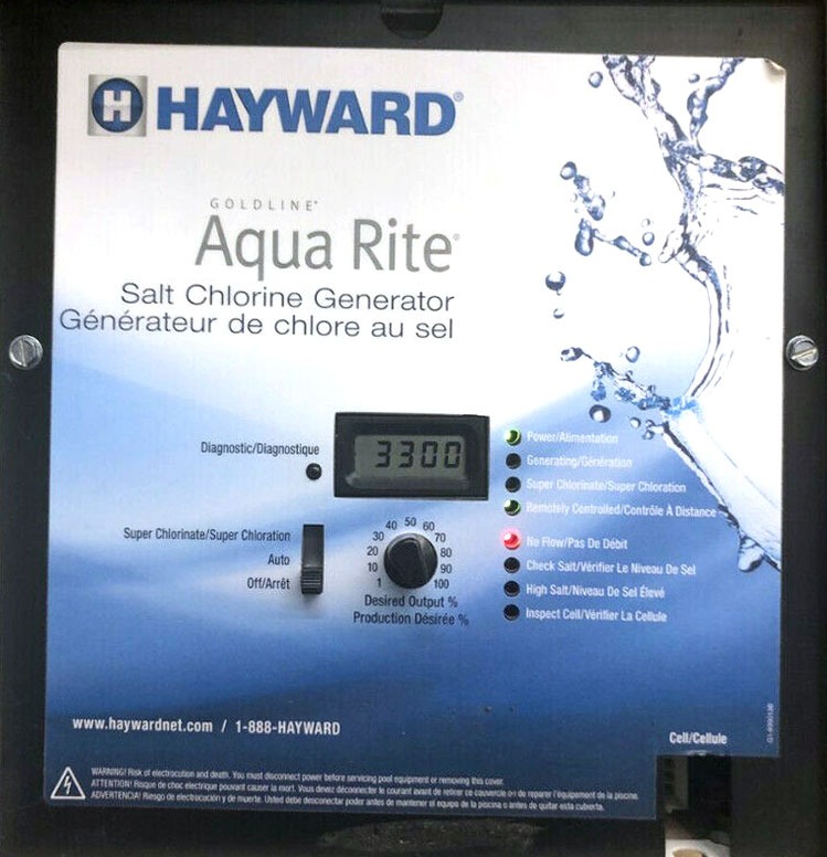 Hayward Aqua Rite salt system panel